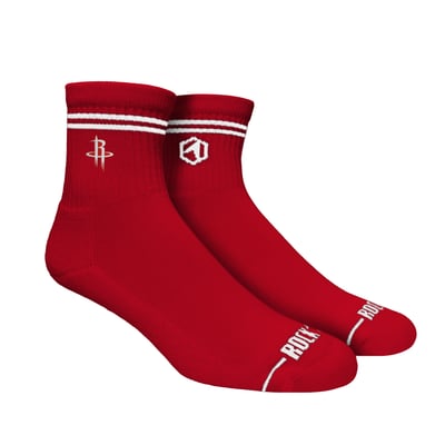 Houston Rockets Rock Em Socks Unisex Casual Stripe Quarter-Length Socks