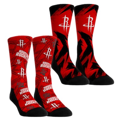 Houston Rockets Rock Em Socks Unisex Game Day 2-Pack Crew Socks