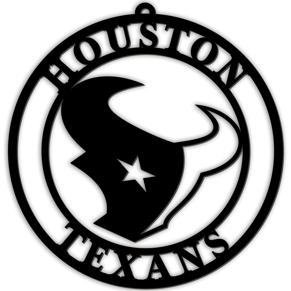 Houston Texans 16'' Team Logo Cutout - Black