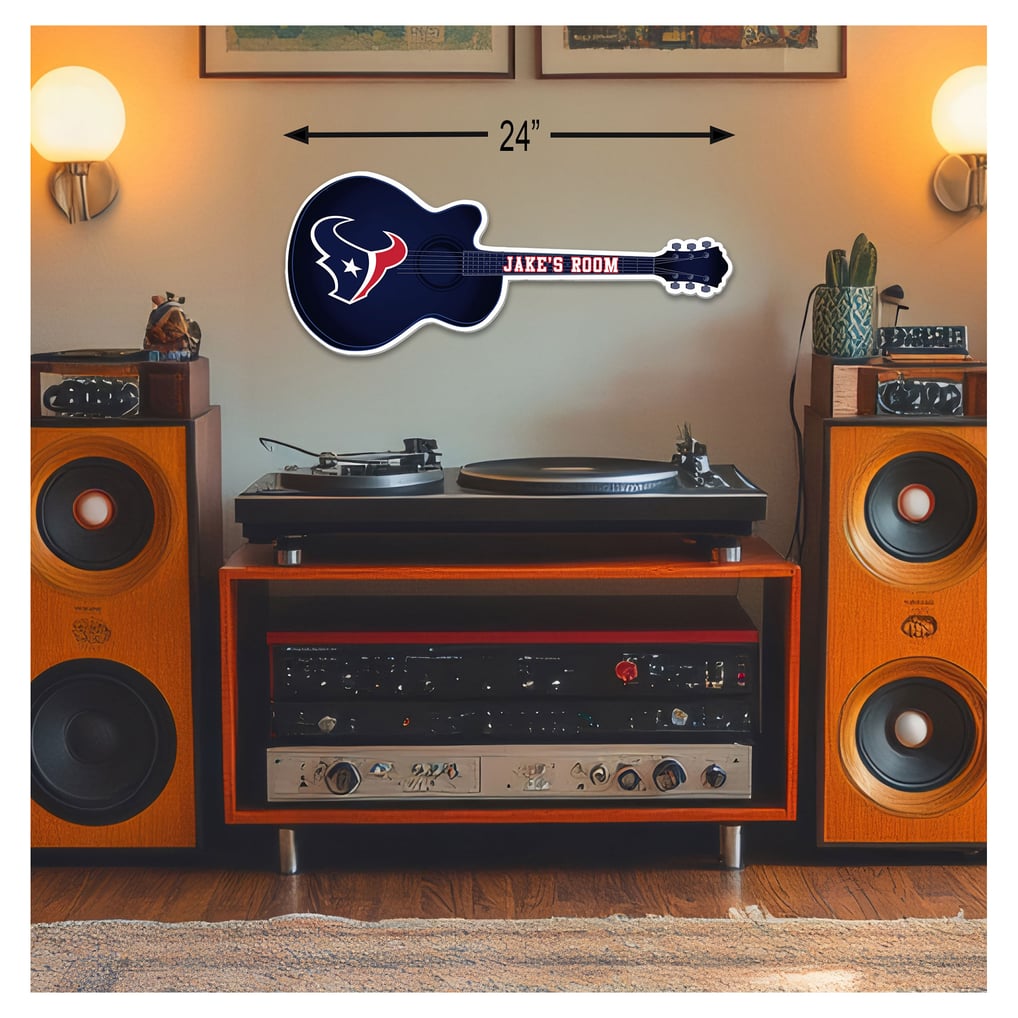 Houston Texans 24" Customizable Guitar Sign