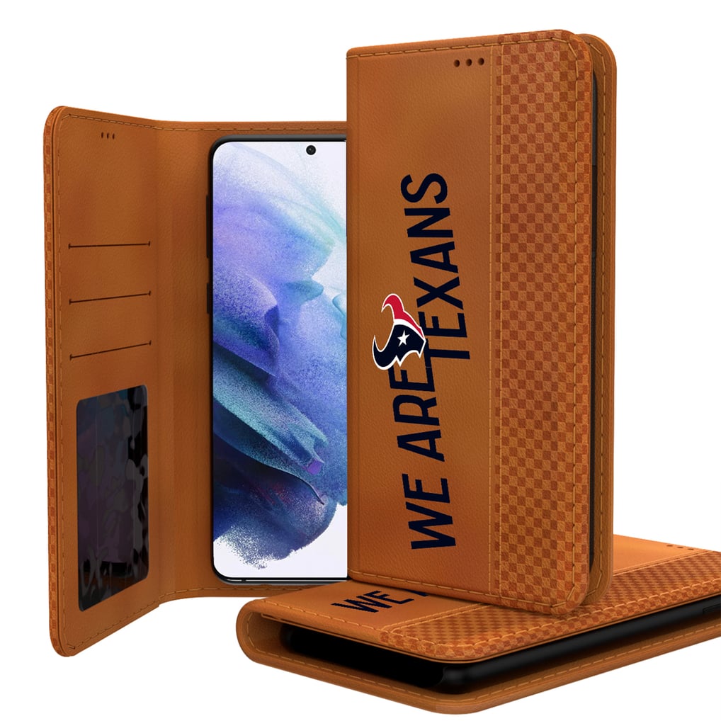 Houston Texans Keyscaper Galaxy Folio Case - Brown