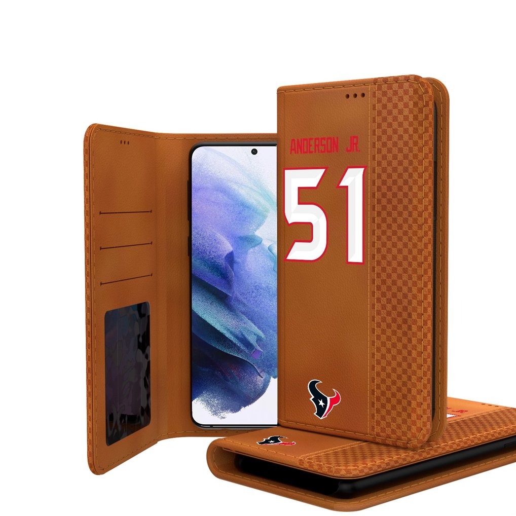 Will Anderson Jr. Houston Texans Keyscaper Galaxy Folio Case - Brown