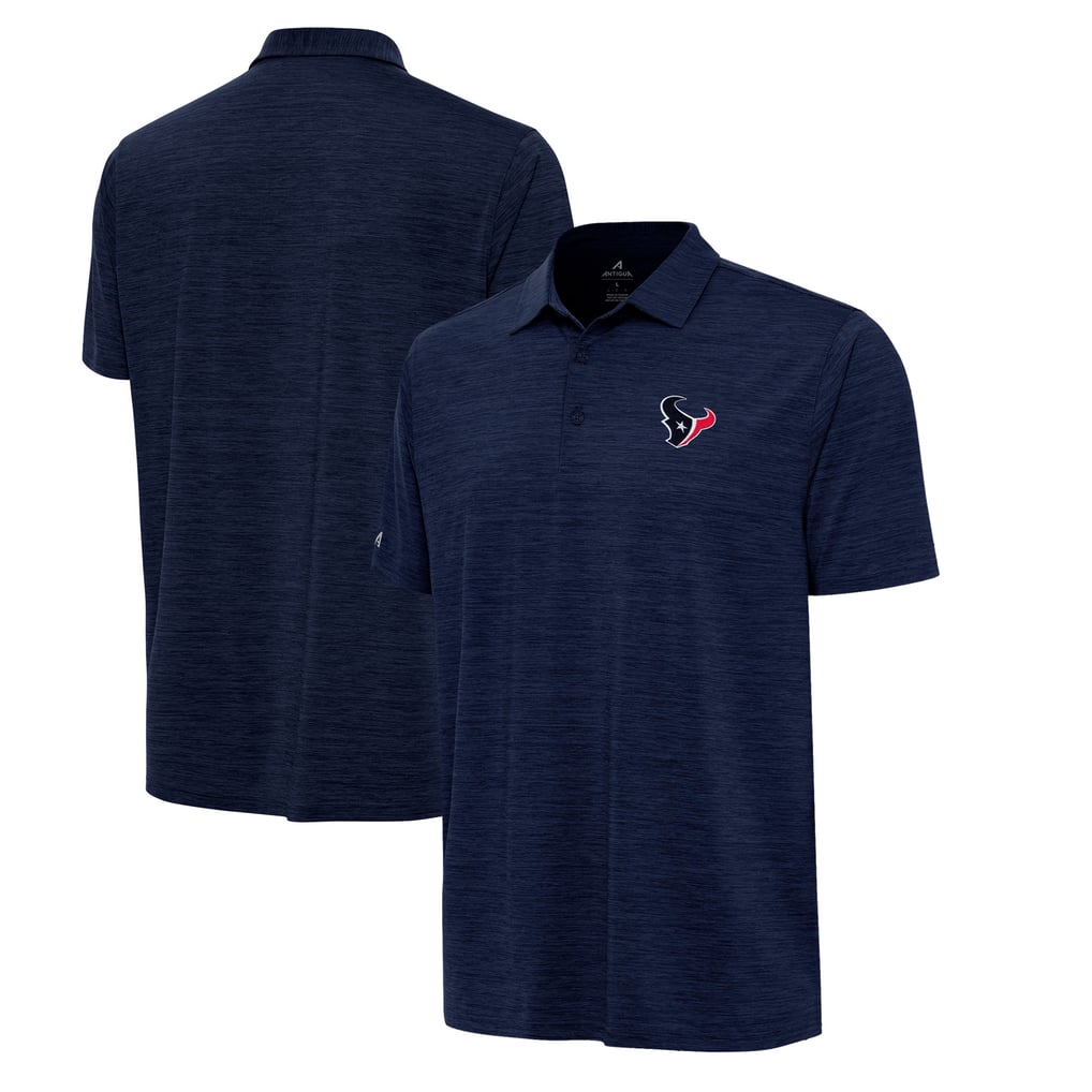 Houston Texans Antigua Layout Polo - Heather Navy