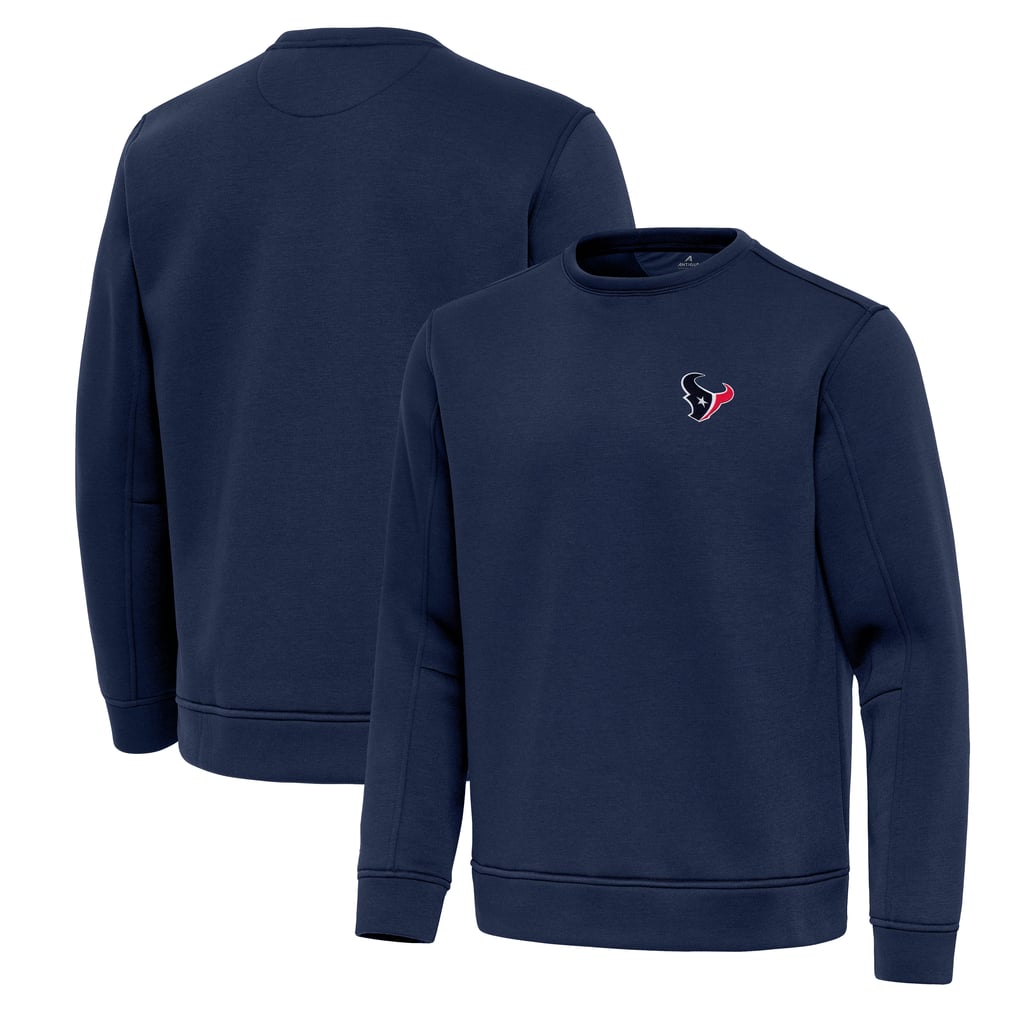 Houston Texans Antigua Relevant Lightweight Pullover Sweatshirt - Navy