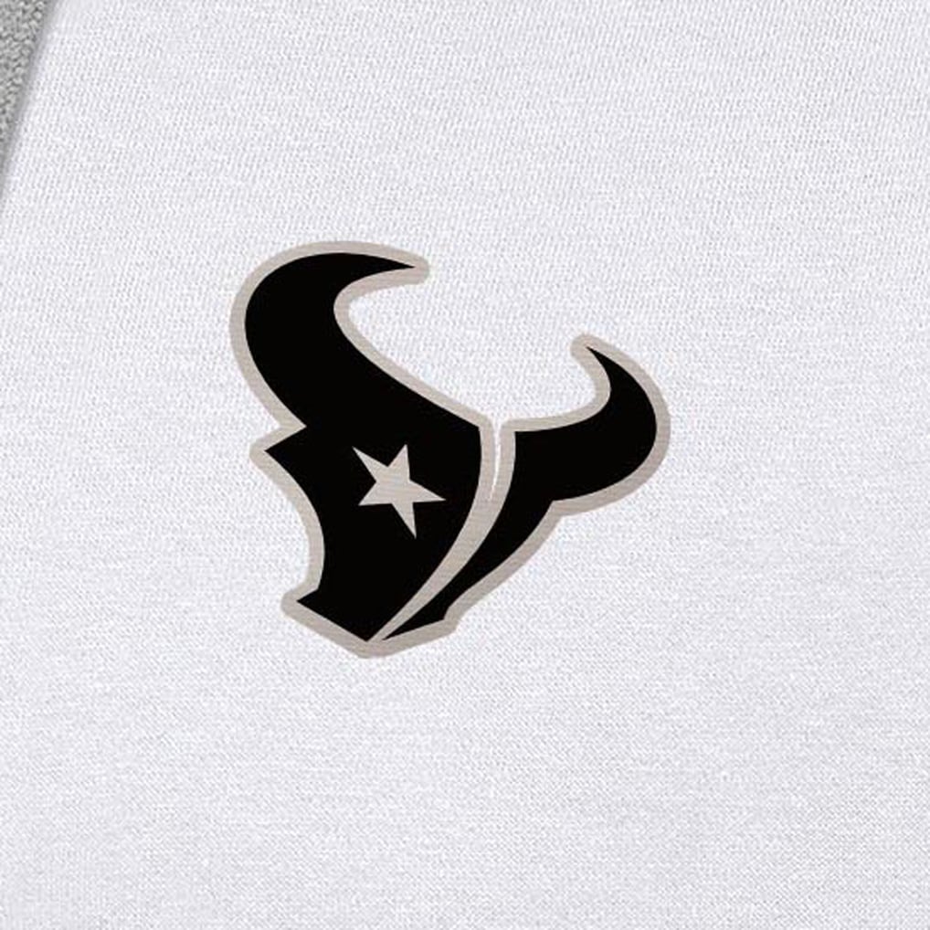 Houston Texans Antigua Brushed Carbon Victory Pullover Hoodie - White