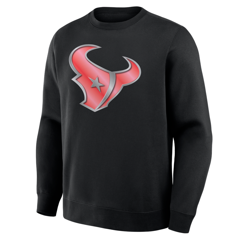 Houston Texans  Metallic Mascot Sweatshirt - Black