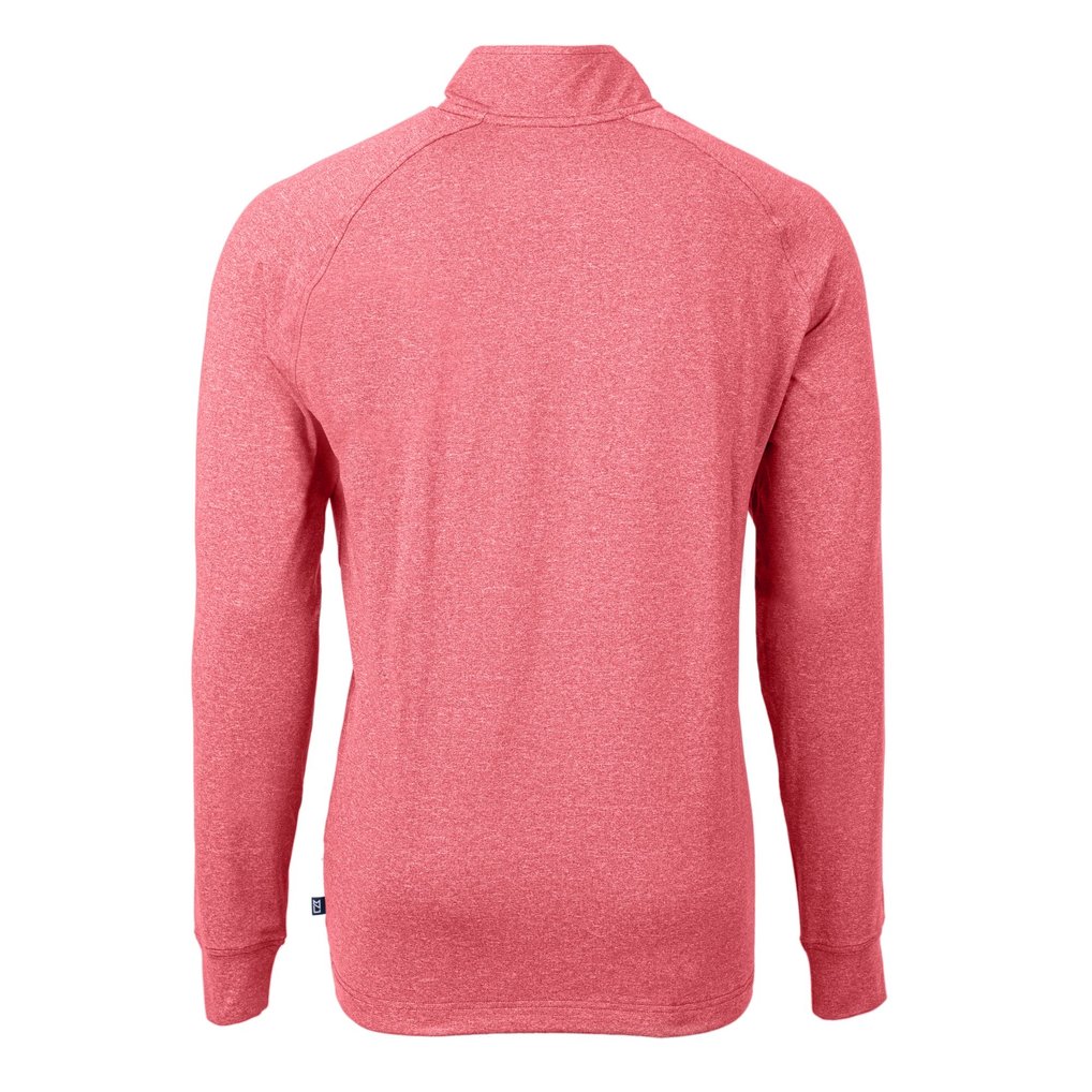 Houston Texans Cutter & Buck  Adapt Eco Knit Quarter-Zip Pullover Top - Heather Red