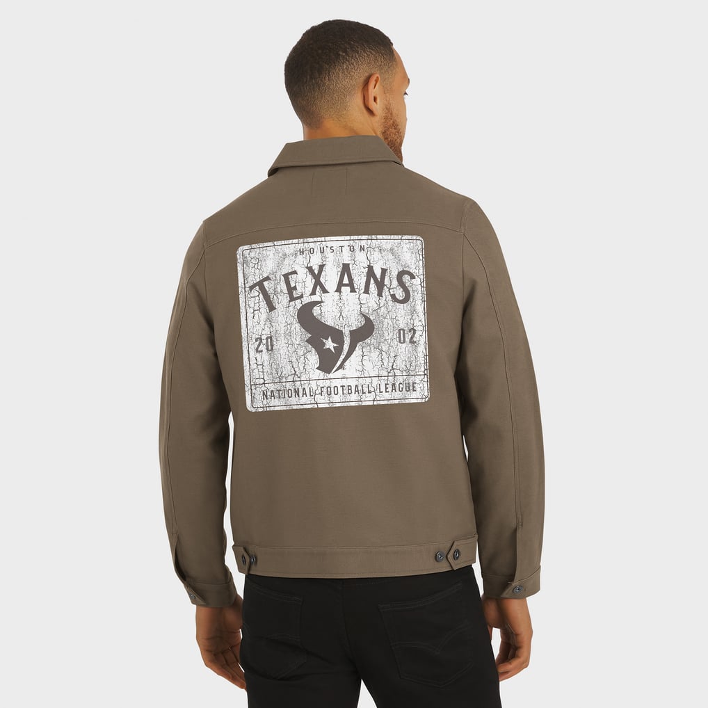 Houston Texans Darius Rucker Collection by Fanatics Trucker Full-Button Jacket - Brown