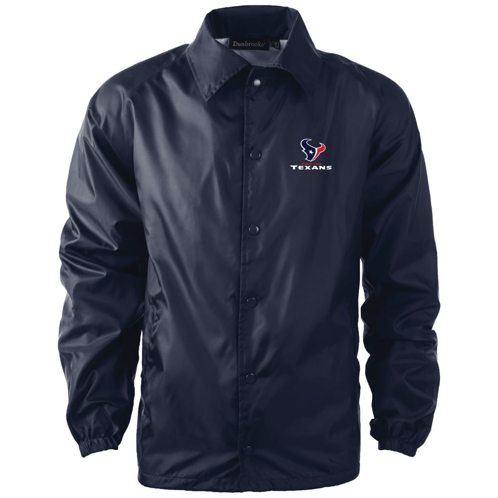 Houston Texans Dunbrooke Coaches Classic Raglan Full-Snap Windbreaker Jacket - Navy