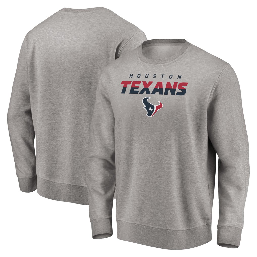 Houston Texans Fanatics Block Party Pullover Sweatshirt - Heathered Gray