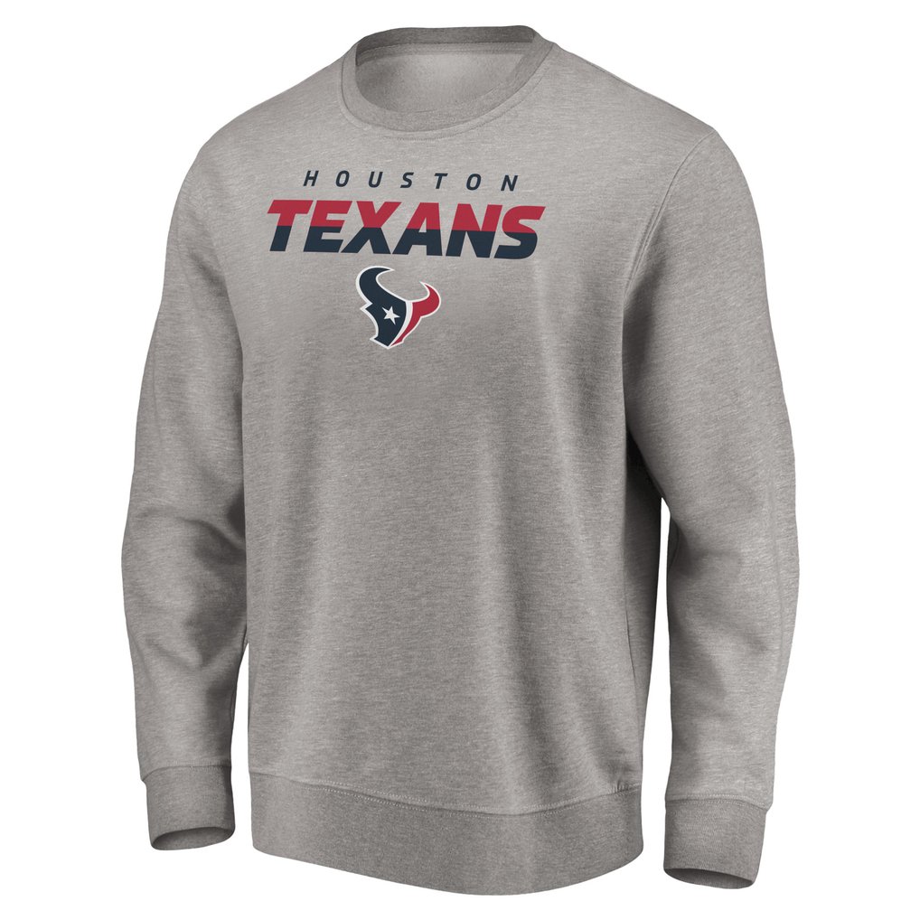 Houston Texans Fanatics Block Party Pullover Sweatshirt - Heathered Gray
