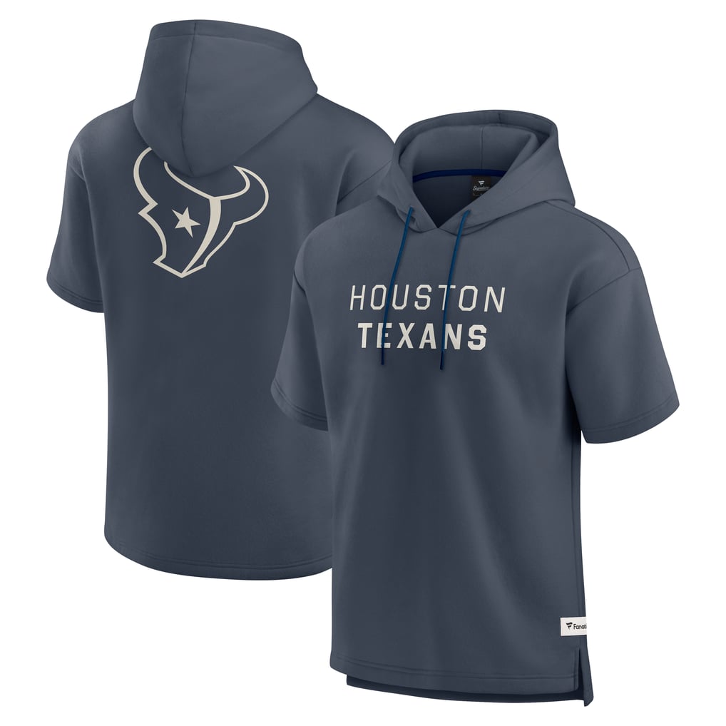 Houston Texans Fanatics Elements Future Ground Lettering Short Sleeve Pullover Hoodie - Navy
