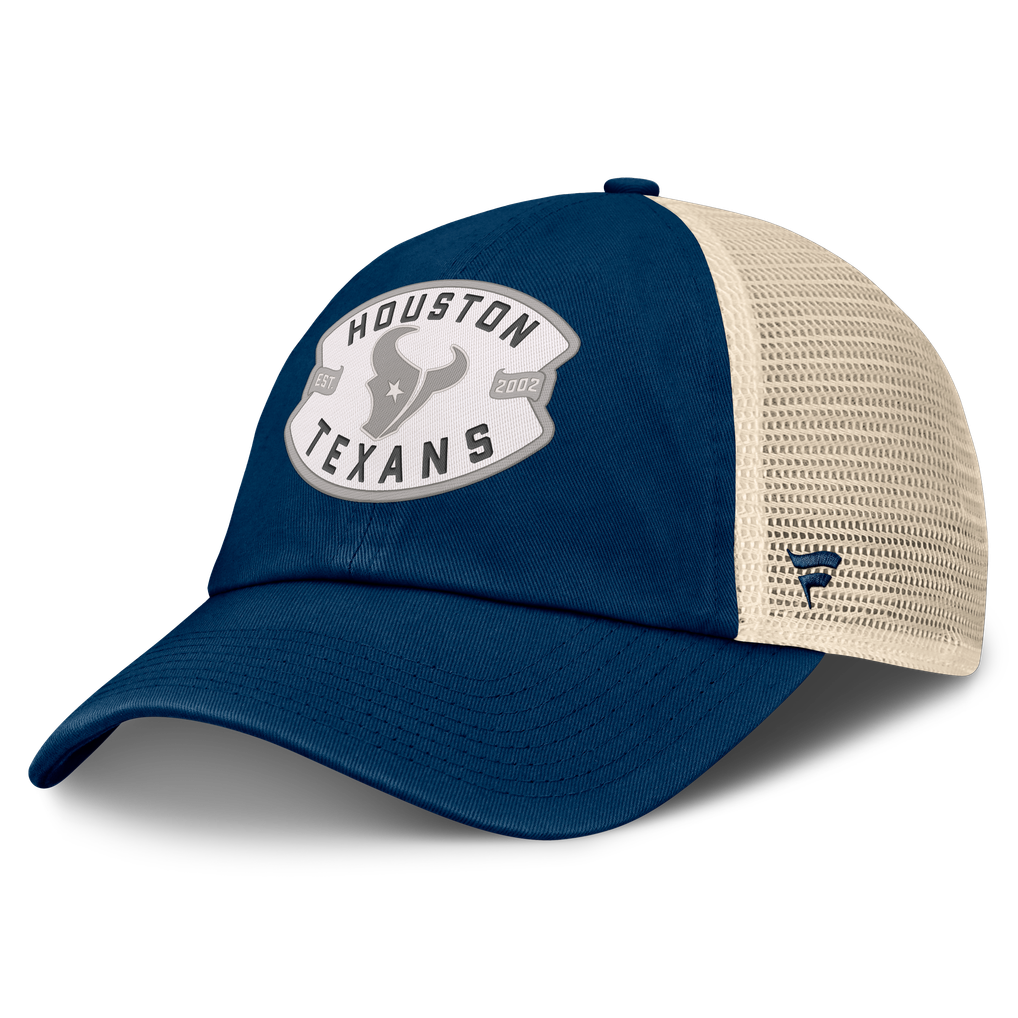Houston Texans Fanatics Placard Trucker Adjustable Hat - Navy