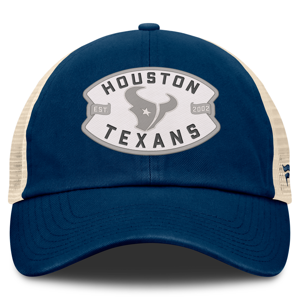 Houston Texans Fanatics Placard Trucker Adjustable Hat - Navy