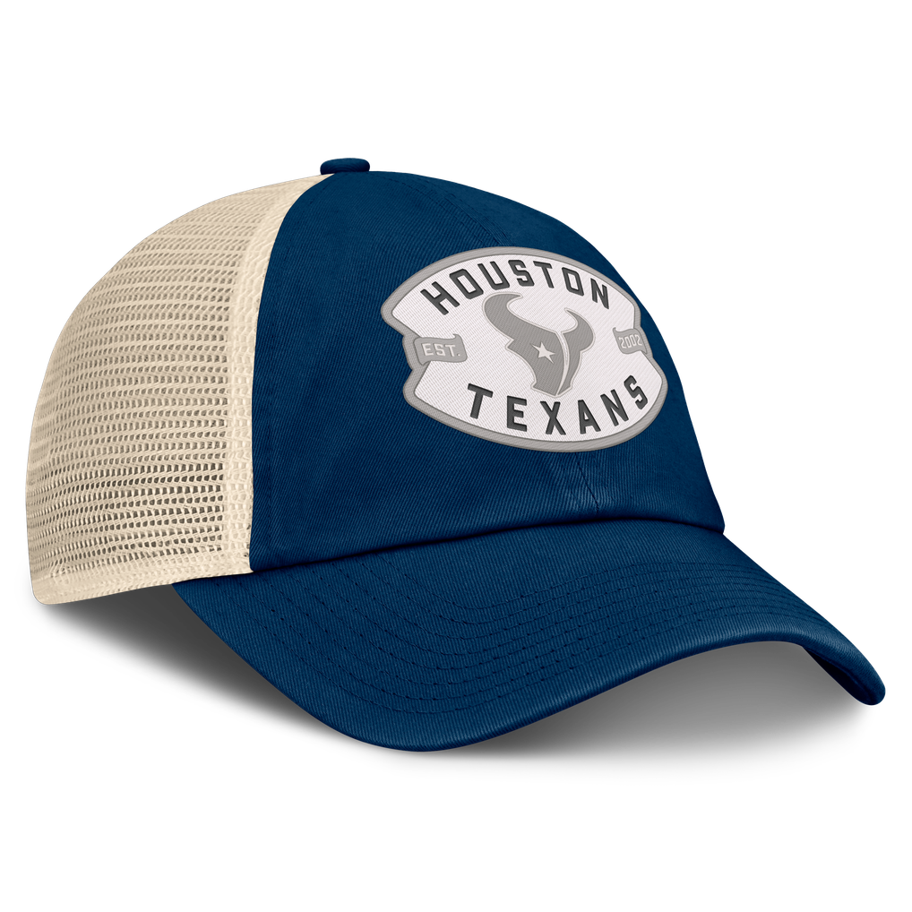 Houston Texans Fanatics Placard Trucker Adjustable Hat - Navy