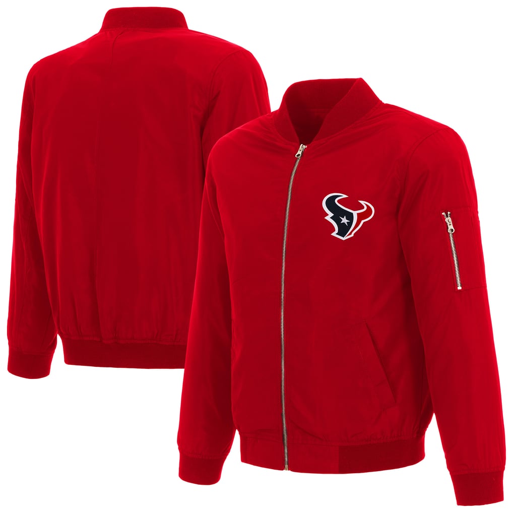  Houston Texans JH Design Nylon Bomber Full-Zip Jacket - Red