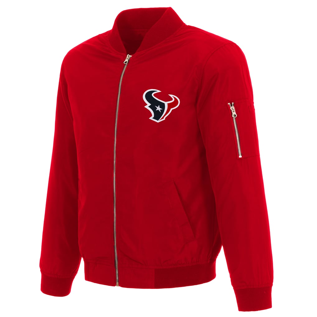  Houston Texans JH Design Nylon Bomber Full-Zip Jacket - Red