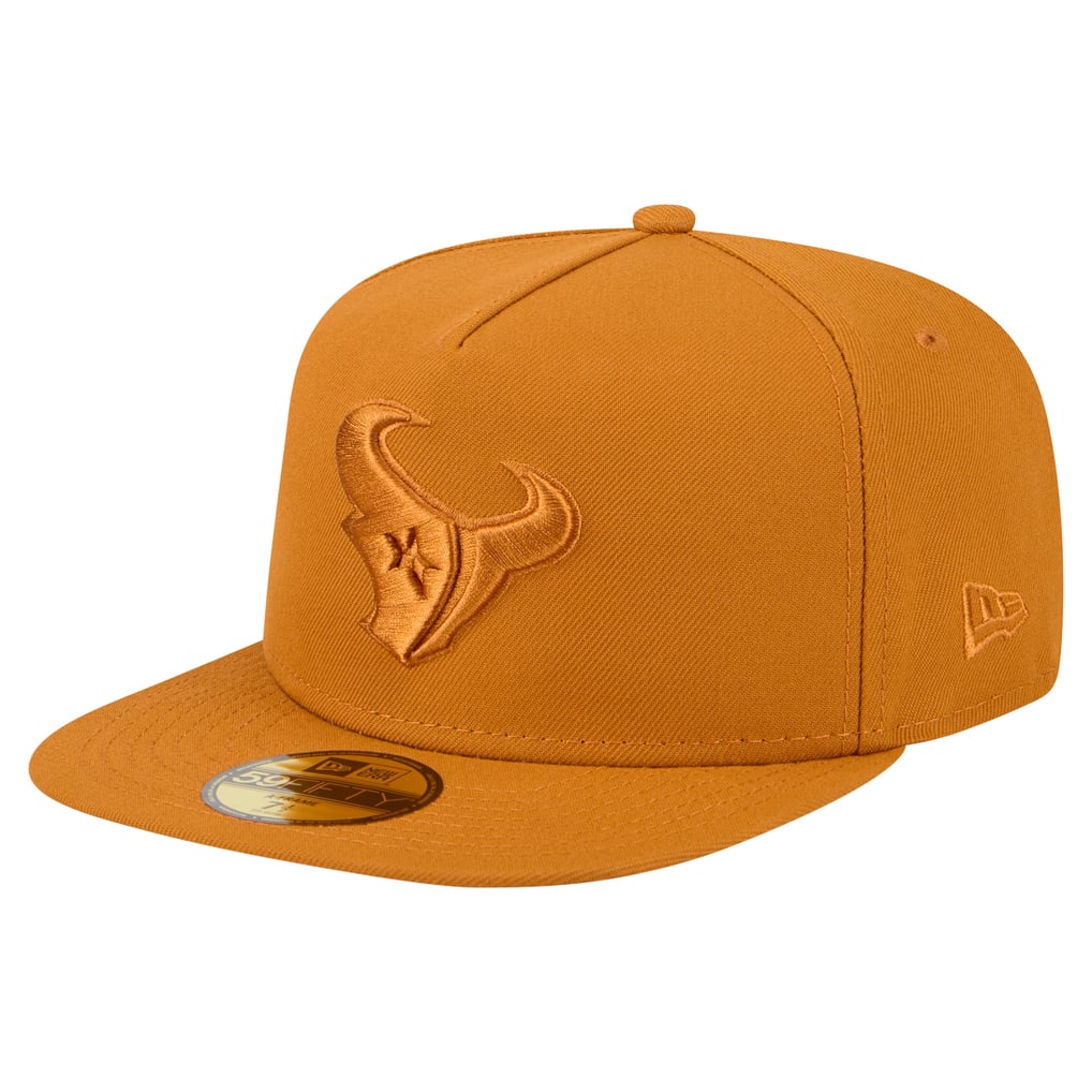  Houston Texans New Era Color Pack A-Frame 59FIFTY Fitted Hat - Brown