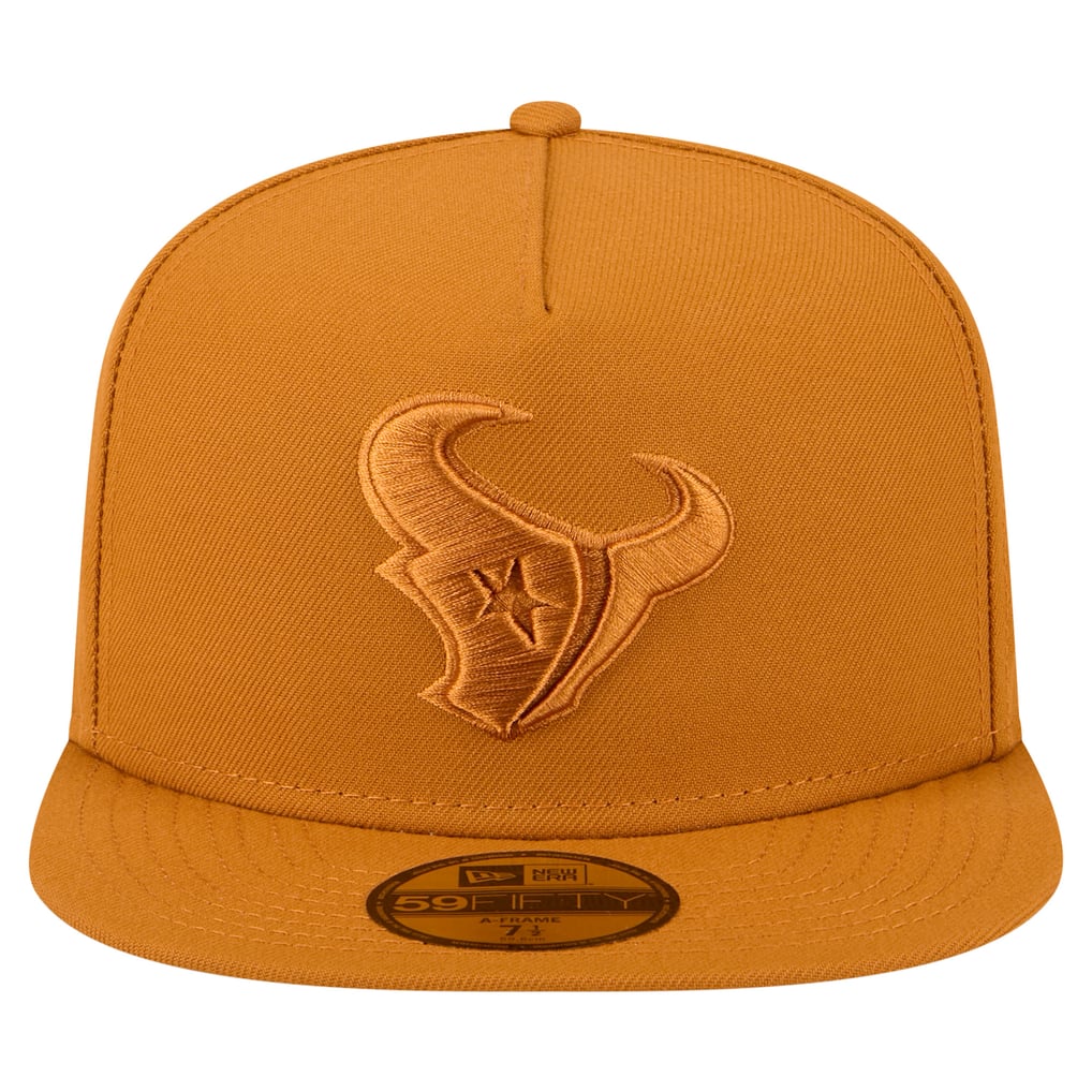  Houston Texans New Era Color Pack A-Frame 59FIFTY Fitted Hat - Brown