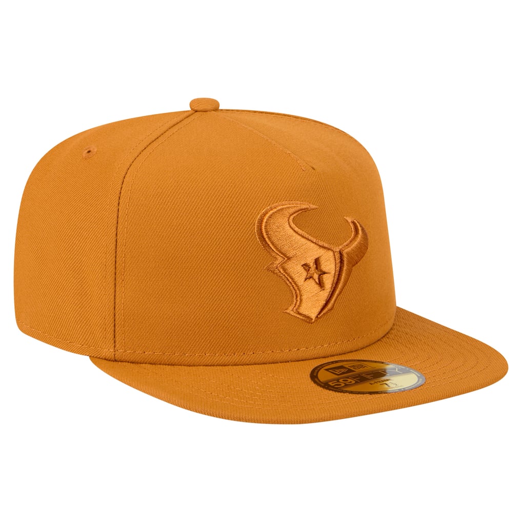  Houston Texans New Era Color Pack A-Frame 59FIFTY Fitted Hat - Brown