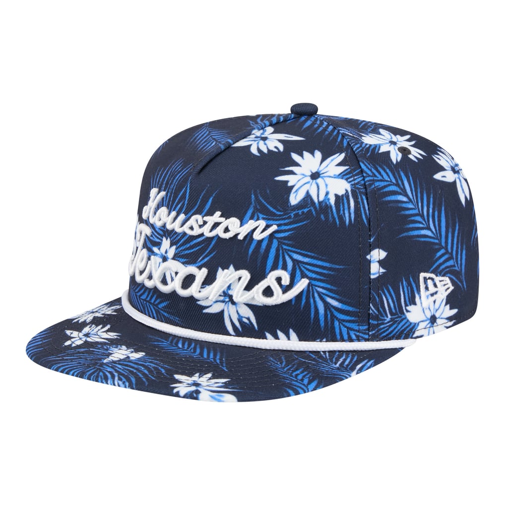  Houston Texans New Era Palm Print A-Frame 9FIFTY Snapback Hat - Navy
