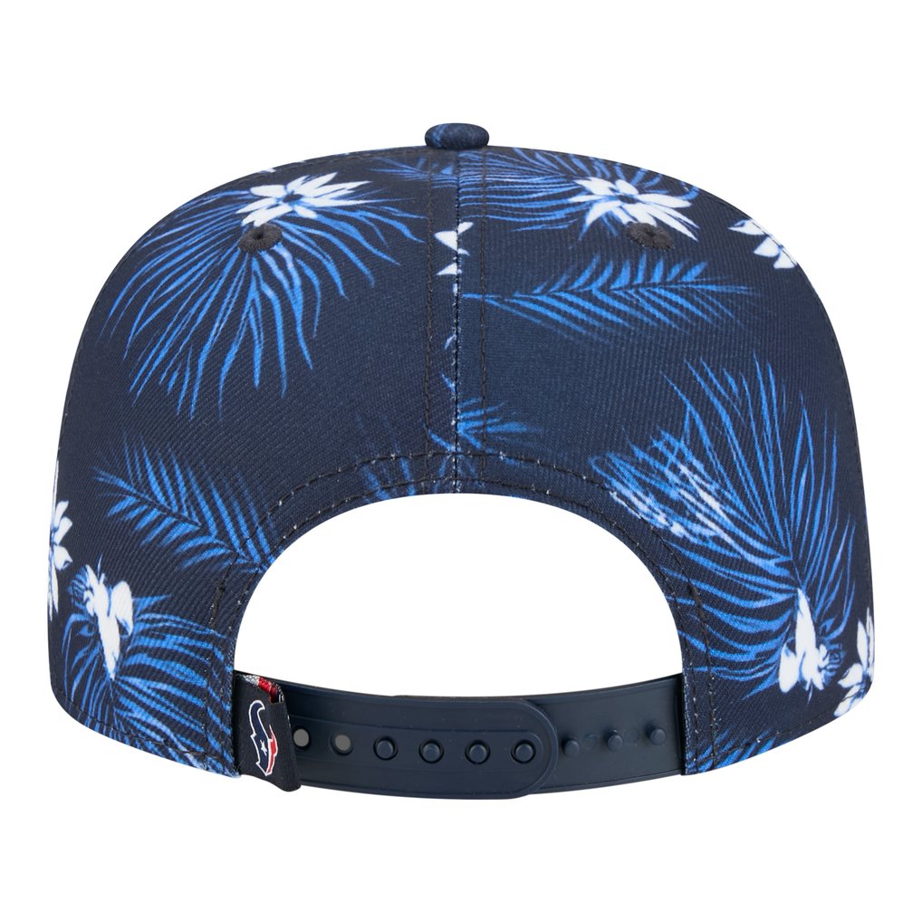  Houston Texans New Era Palm Print A-Frame 9FIFTY Snapback Hat - Navy