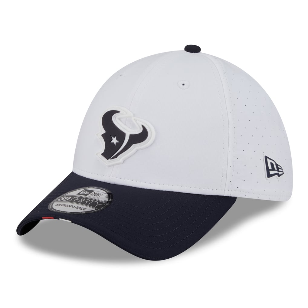  Houston Texans New Era 2025 NFL Training Camp 39THIRTY Flex Hat - White/Navy