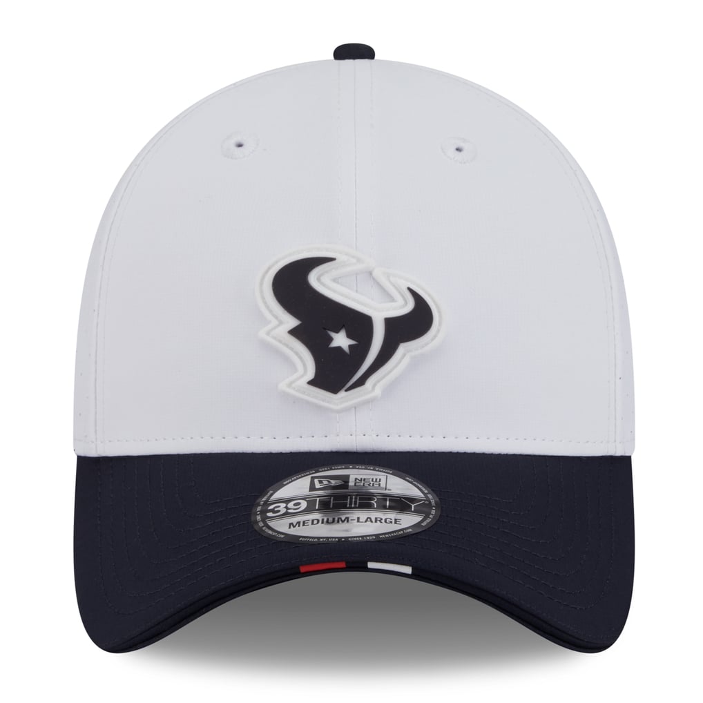  Houston Texans New Era 2025 NFL Training Camp 39THIRTY Flex Hat - White/Navy