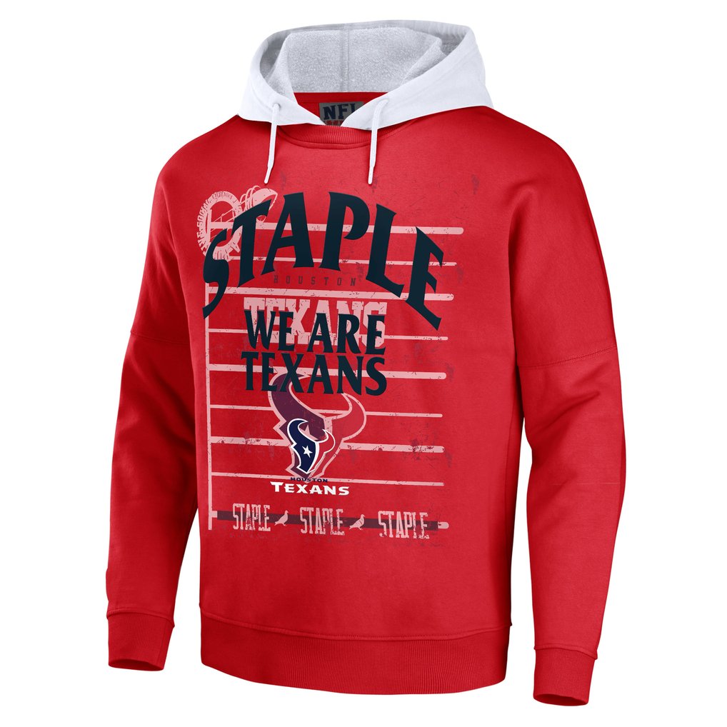 Houston Texans NFL x Staple Throwback Vintage Wash Pullover Hoodie - Navy
