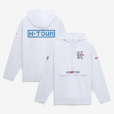  Houston Texans Nike 2026 Rivalries Collection Sideline Anorak Half-Zip Jacket - White