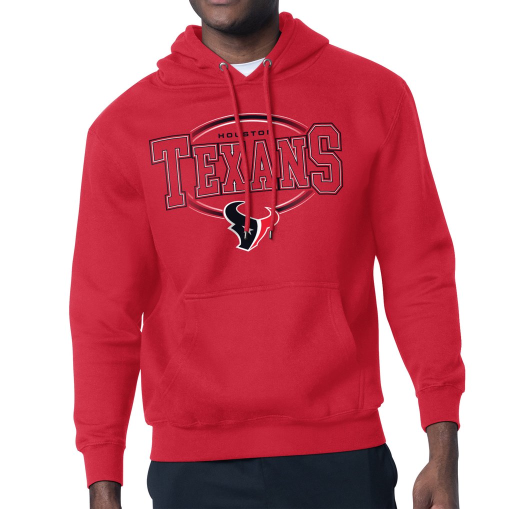 Houston Texans Starter Team Track Graphic Pullover Hoodie - Red