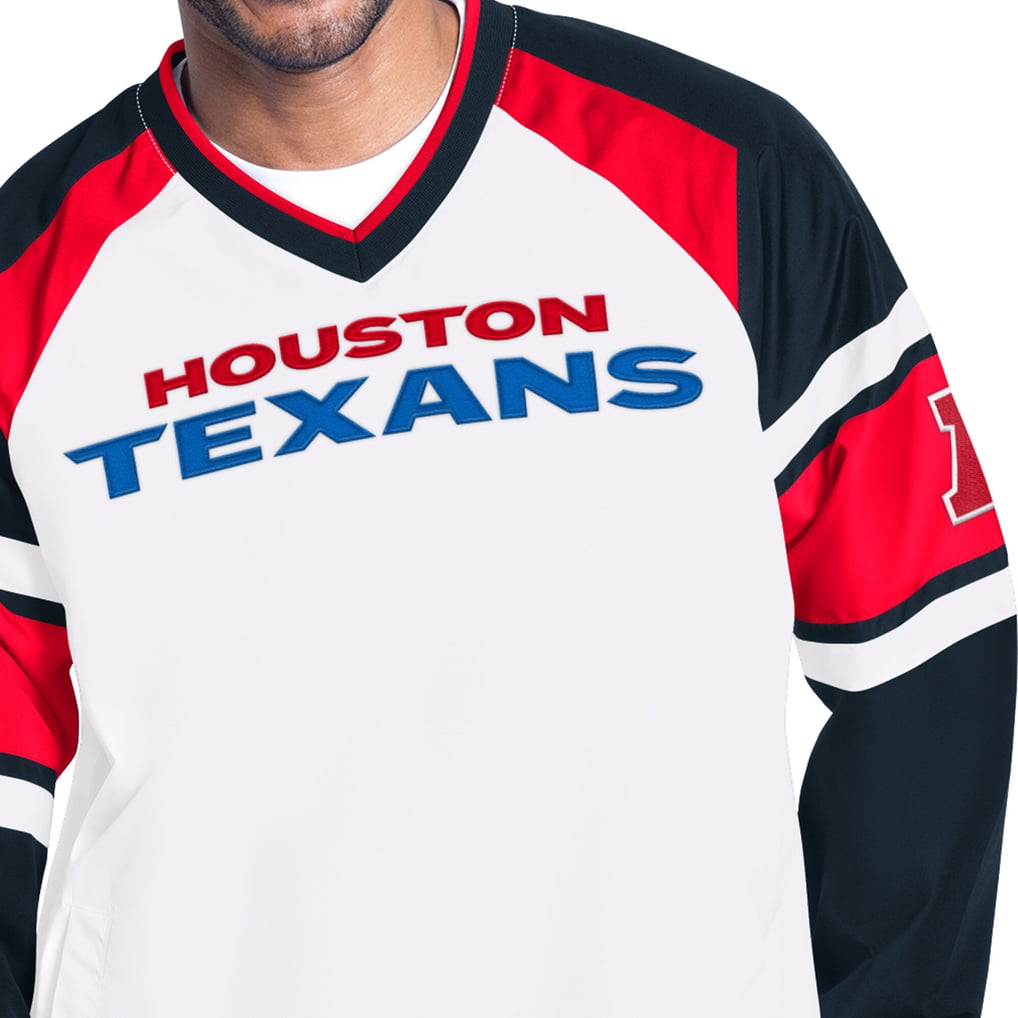  Houston Texans Starter Infield Play Raglan Pullover Jacket - White