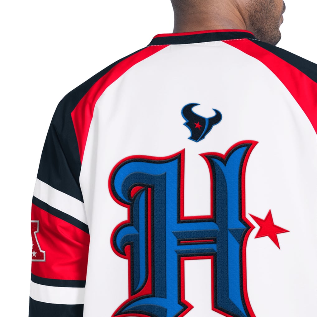  Houston Texans Starter Infield Play Raglan Pullover Jacket - White