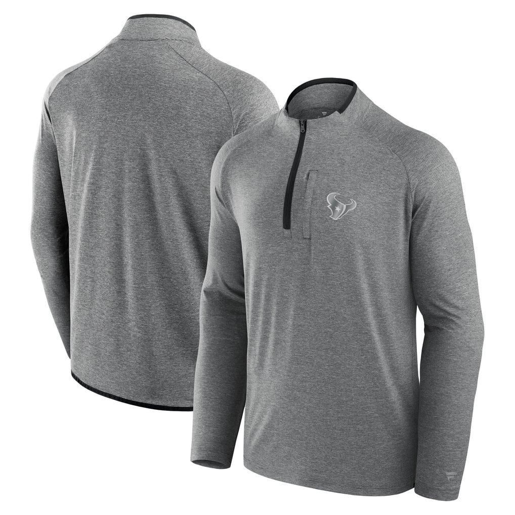 Houston Texans Fanatics Unisex Front Office Performance Primary Quarter-Zip Jacket - Charcoal