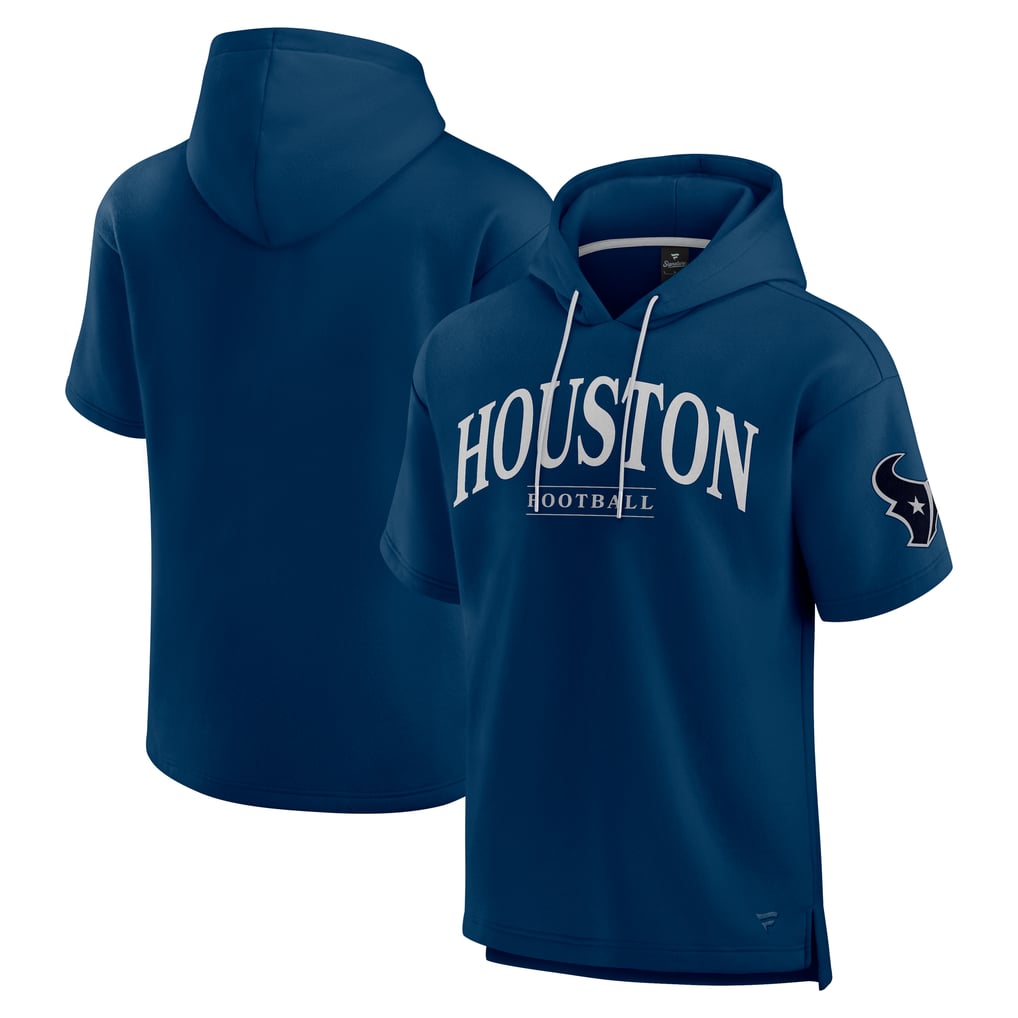  Houston Texans Fanatics Unisex Elements Ready Short Sleeve Pullover Hoodie - Navy