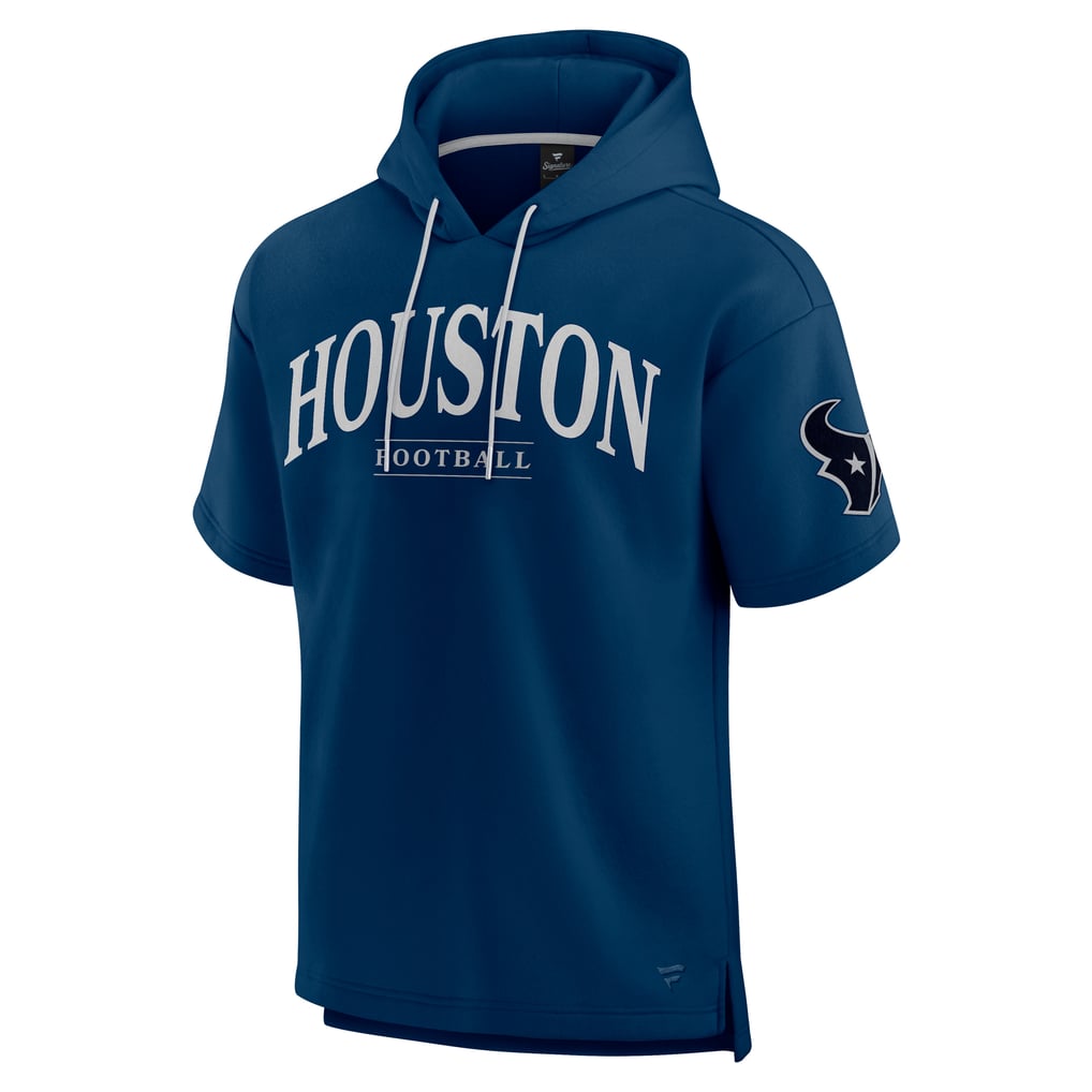  Houston Texans Fanatics Unisex Elements Ready Short Sleeve Pullover Hoodie - Navy