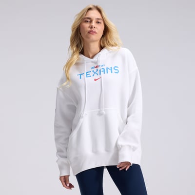  Houston Texans Nike Women's 2026 Rivalries Collection Oversized Pullover Hoodie - White