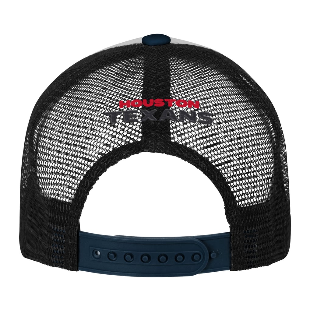 Houston Texans Youth Essentials Trucker Adjustable Hat - White/Navy