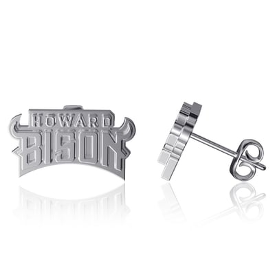 Howard Bison Dayna Designs Team Logo Silver Post Earrings
