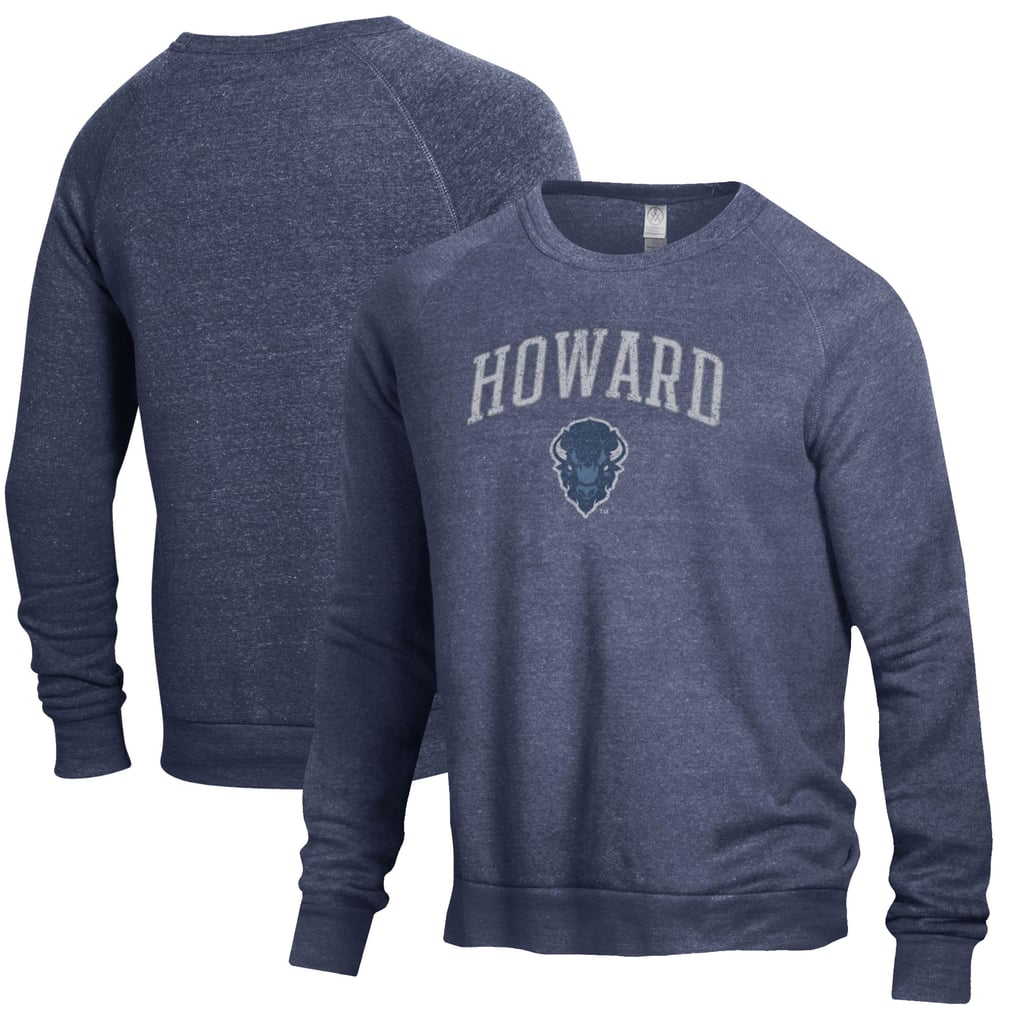 Howard Bison Alternative Apparel The Champ Raglan Pullover Sweatshirt - Heathered Navy