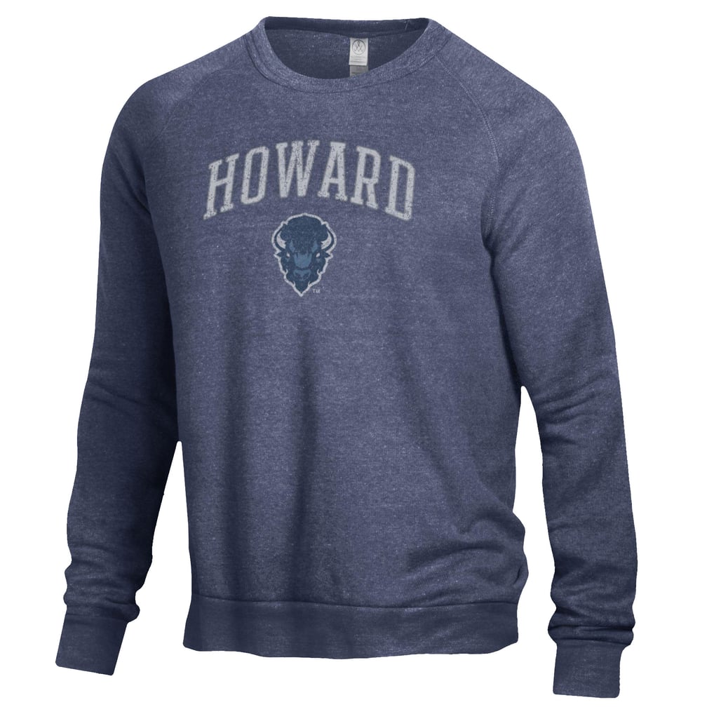 Howard Bison Alternative Apparel The Champ Raglan Pullover Sweatshirt - Heathered Navy