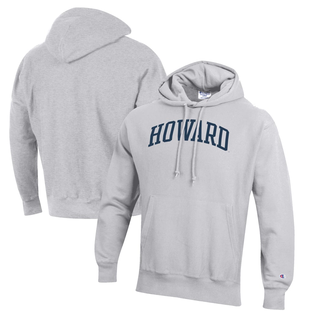 Howard Bison Champion Reverse Weave Fleece Pullover Hoodie - Heathered Gray