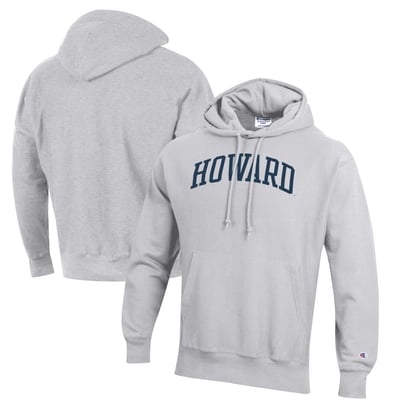 Howard Bison Champion Reverse Weave Fleece Pullover Hoodie - Heathered Gray