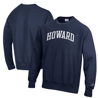 Howard Bison Champion Reverse Weave Fleece Crewneck Sweatshirt - Navy