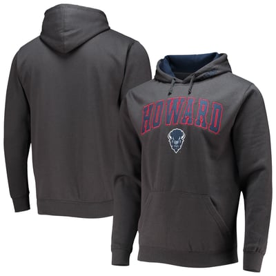  Howard Bison Colosseum Arch & Logo Hoodie - Charcoal