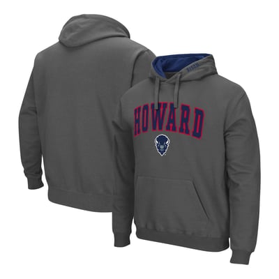  Howard Bison Colosseum Arch & Logo Hoodie - Gray