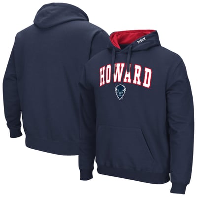  Howard Bison Colosseum Arch & Logo 3.0 Pullover Hoodie - Navy