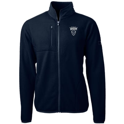 Howard Bison Cutter & Buck Team Logo Cascade Eco Sherpa Fleece Full-Zip Jacket - Navy