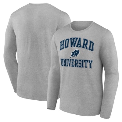 Howard Bison Campus Long Sleeve T-Shirt - Gray
