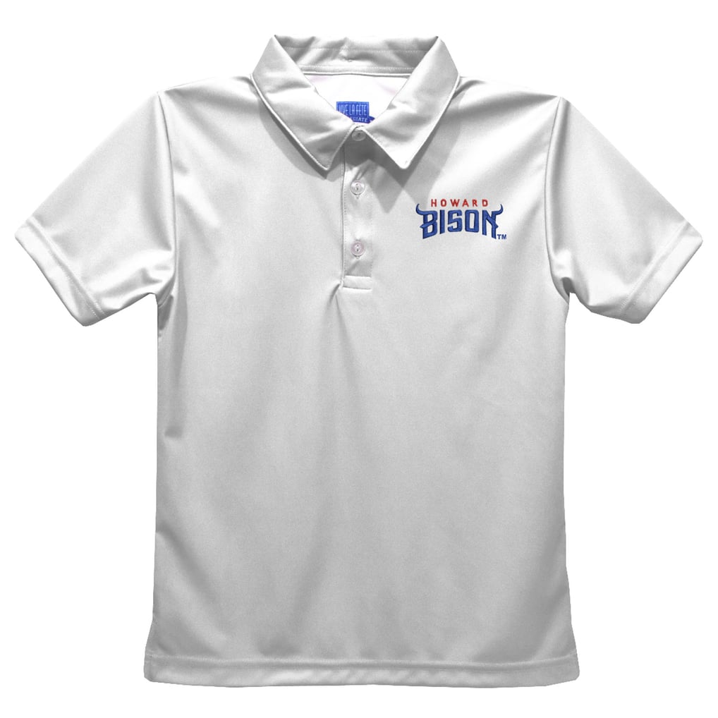  Howard Bison Vive La Fete Toddler Solid Polo - White
